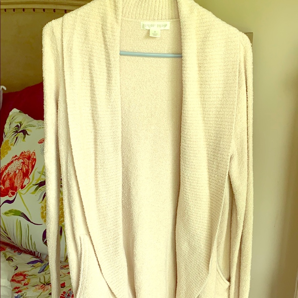 Beige Barefoot dreams sweater.